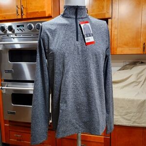 GERRY 1/4 Zip Long Sleeve Pullover - Mens M